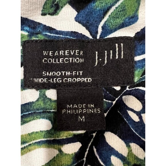 J.Jill Wearever Collection Women’s Pant Cropped Palm Print Smooth Fit Wide Leg M - Picture 4 of 6
